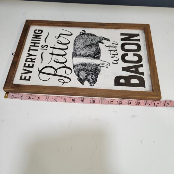 Everything is Better With Bacon Wooden  Wall Decor Art - Picture 3 of 5